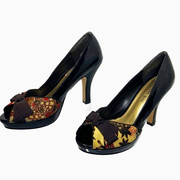 Madden Girl Womens Black and Multi Patent Pristege Platform Pump size and size 7 - Picture 3 of 8